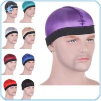 XCSMMN สีทึบทึบ หมวก durag ผู้ชาย อีลาสติก ระบายอากาศได้ระบายอากาศ หมวก durag หลากสี ฝากระโปรง โพลีเอสเตอร์ หมวกลายคลื่น สำหรับผู้ชาย