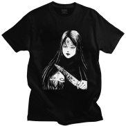 Junji Ito Men T Shirt Tomie Japanese Kago Manga Horror Tomie Crazy Tshirt