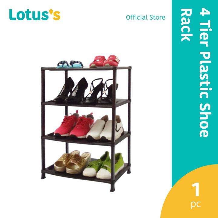Lotus's 4 Tier Plastic Shoe Rack Lazada
