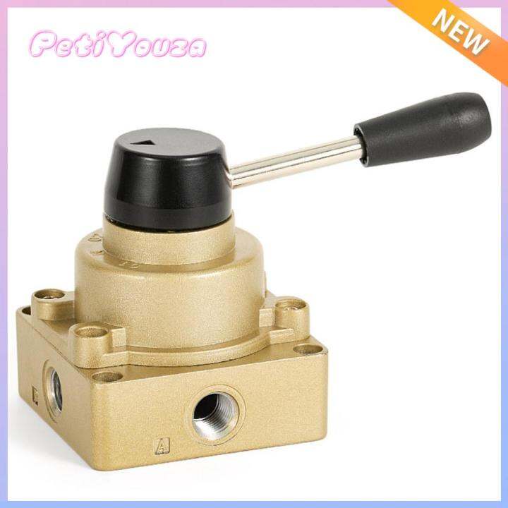 PETIYOUZA 1/4inch Pneumatic Valve 3 Position 4 Way Idle Air Control