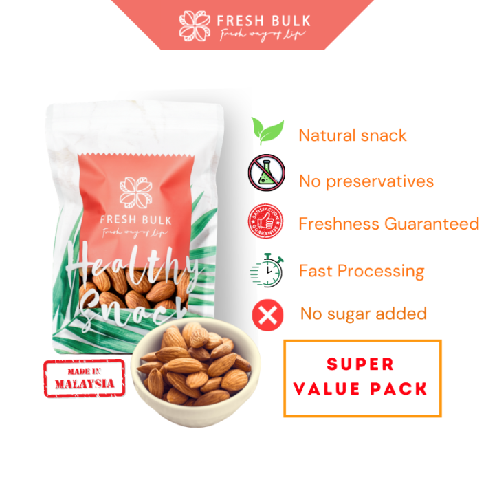 Fresh Bulk Unsalted Roasted Almond (120g) Lazada
