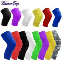 ❉ BraceTop 1 PC Honeycomb Knee Pads Strengthen Kneepad Crashproof Antislip Basketball Leg Knee Sleeve Protective Pad Support Guard