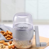 1 PCS Dried Fruit Grinder Peanut Grinder Multi-Functional Hand-Cranked Nut Grinder Grey