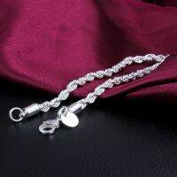 Twisted Charming Silver Color Plated Woman celets Jewelry Accessories