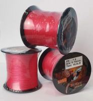 1-2 วัน (ส่งไว ราคาส่ง) สาย PE น็อคเอาท์ ถัก 4 สีเแดง ยาว 300 เมตร【Superthailand】 Fishing line wire  knock out - RED