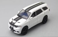 โมเดลรถเอสยูวีของเล่นสำหรับรถออฟโรดจำลอง1/32 Dodge-Durango Srt โมเดลหล่อเหล็กด้วยแสงและเสียงสำหรับเด็กผู้ชาย