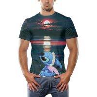 Disney Anime Cute Stitch High Quality 3D T Shirts Tops Men Womens Loose Hip Hop T-shirts Child Cartoon Tshirt Plus Size 100-6XL