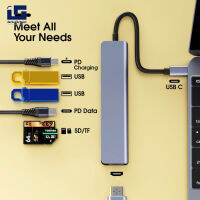 SPH Dj1013 7 In 1 Usb C Hub ถึง4K HMDI-ใช้งานร่วมกับ Type C Adapter Dock พร้อม Pd Tf Sd,ใช้งานร่วมกับ Macbook Pro/air Ipad Xps Surface