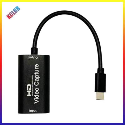 อะแดปเตอร์การ์ดบันทึกวิดีโอ4K 1080P ชนิด C USB 2.0วิดีโอ Grabber DC 5V 0.4A เกมจับตุ๊กตาการบันทึก HDMI-เข้ากันได้สำหรับการถ่ายทอดสด