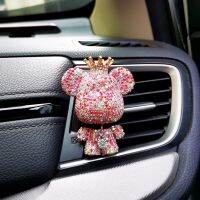 Auspicious Bear for rhinestone White/ Pink/ Black Air Freshener Clip for Creative Decors Clip on Air Conditioner Outlet