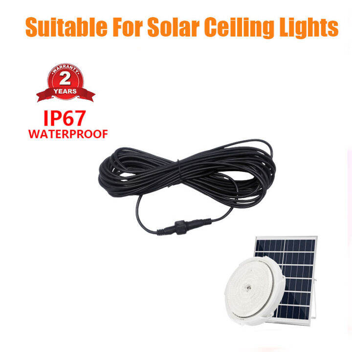 Jiditech 5M /3M Solar Light Extension Cord for Solar Flood Light/Solar