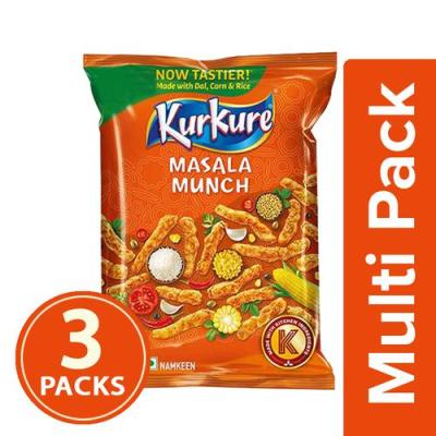 Kurkure Kurkure Namkeen - Masala Munch, 3x77 g Multipack