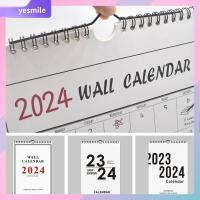 YESMILE 2024 ปฏิทินติดผนัง รายปีปี มัลติฟังก์ชั่นการใช้งาน ปฏิทินในครัวเรือน มีประโยชน์และดี สมุดโน๊ต จัดวาระการประชุม โฮมออฟฟิศออฟฟิศ