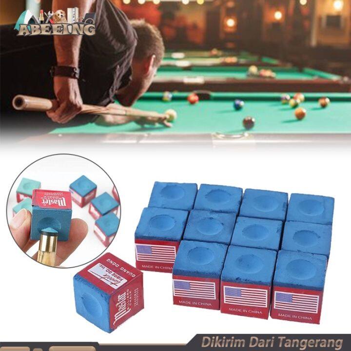 12pcs Pool Cue Chalk Cubes Premium Snooker Billiard Stick Chalk Pool