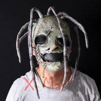 Slipknot Joey Mick Corey Taylor Latex Mask with Braid DJ Star Halloween Cosplay Metallica Props