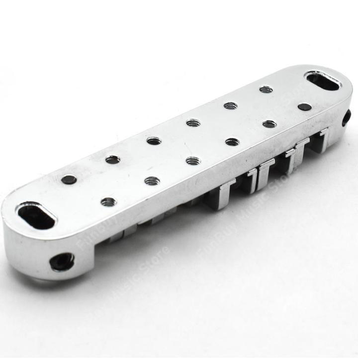 roller-tune-o-matic-guitar-bridge-with-2-studs-for-lp-electric-guitar-guitarra-parts-accessories-silver-black
