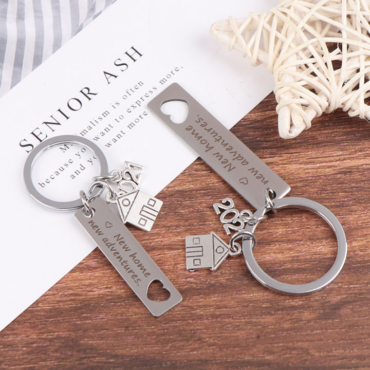 shiqinbaihuo-พวงกุญแจ2021ของขวัญขึ้นบ้านใหมใหม่สำหรับเจ้าของบ้านพวงกุญแจบ้าน-diy