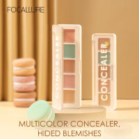 FOCALLURE คอนซีลเลอร์ปกปิดรอยสิวจุดด่างดำและรอยแดงน้ำหนักเบากันน้ำ Longstay Pallette