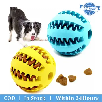 WeTest Dog Chew Ball Interactive Toys, Dog Cleans Teeth Training Balls on  Cotton Rope For Small