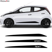 2Pcs Racing Sport Car Door Side Stripes Skirt Stickers Auto Body Text Customized Graphics Vinyl Decals Car Accessories