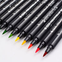 STA 1224364880สีศิลปินแปรง Sketch Marker ปากกาน้ำหมึก Twin Tip Art Marker ปากกา Aquarelle แปรงปากกา FineTip