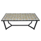 Table center with mosaic top, size 120 x 60 cm.- Multi-colored
