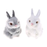 ☃ 11cm Simulation Mini Pocket Toy Cute Artificial Animal Small Rabbit Plush Toys With A Frame Kids Toys Decorations Birthday Gift