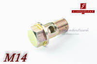 น็อตน้ำมัน Oil Bolt ขนาด M14x1.5x25 แบบ 1 รู