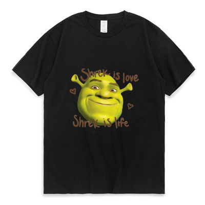 Shrek Is Love Shrek is Life Print T Shirt Men Summer Cotton Oversized Comfortable T-shirt Trendy Fashion Short Sleeve Tees XS-4XL-5XL-6XL