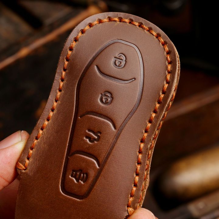 luxury-genuine-leather-key-case-cover-fob-for-geely-coolray-atlas-gs-vision-x6-gc9-car-accessories-keychains-holder-bag-handmade