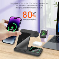 3 In 1 Wireless Charger สำหรับ 14 13 12 Pro Max Mini 11 XS XR X 8 30W Fast Charging Stand สำหรับ Pro 8 7 SE