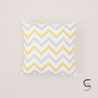 SARABARN Zig Zag Cushion Cover | ปลอกหมอน ปลอกหมอนอิง สีขาวเหลืองเทา