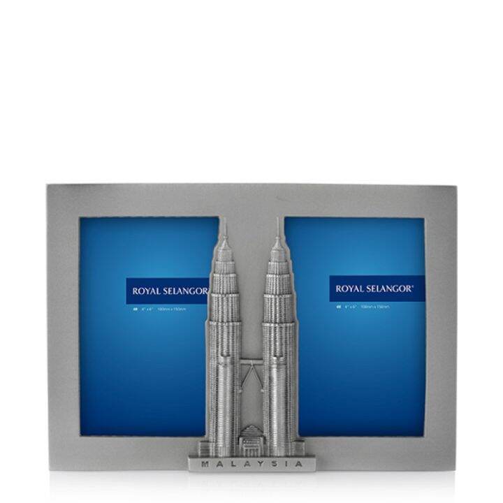 Royal Selangor Malaysia Collection Pewter Twin Tower Photo Frame Gift
