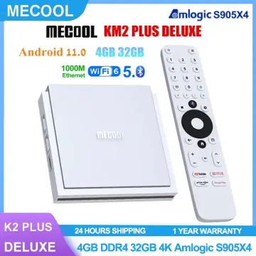 MECOOL KM2 PLUS Deluxe Android Smart TV Box 4G 32G S905X4 WiFi6 1000M 4K  HDR Box