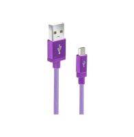 CLiPtec Jacket-M2 USB 2.0 PVC Nylon Braided Micro USB Cable OCC105  - Purple