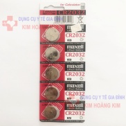 Date 2028 Vỉ 5 viên pin máy đo đường huyết Maxell CR2032 sản xuất tại Nhật