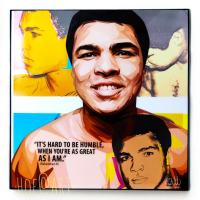 Muhammad Ali #3 มูฮัมหมัด อาลี นักมวย Boxing รูปภาพ​ติด​ผนัง​ pop art​ พร้อมกรอบและที่แขวน กรอบรูป​​ นักกีฬา ของขวัญ​​ แต่งบ้าน ของสะสม