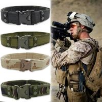 Camouflage Mens Military Tactical Belt Adjustable Outdoor Heavy Duty Combat Nylon Webbing Belt