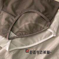 【Ready】? High-value pure desire lace underwear female sexy middle and low waist girl ultra-thin breathable hollow personality briefs