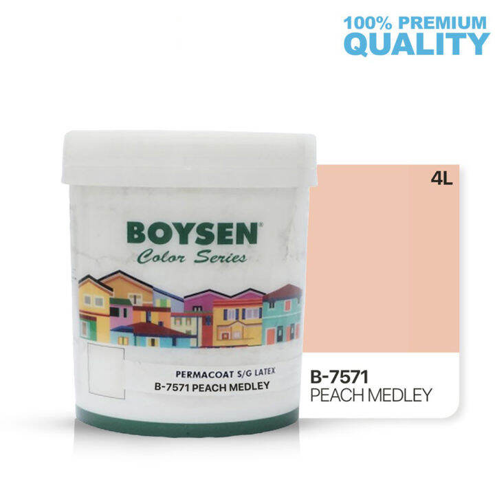 ♀BOYSEN PERMACOAT LATEX PAINT COLOR SERIES PEACH MEDLEY B75714L♂