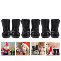 BLENASHOP 3 คู่ของรองเท้าคริสต์มาสขนาดเล็กโมเดล Miniature Santa Claus รองเท้ารูปแกะสลัก Mini House Decors