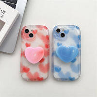 กรณีโทรศัพท์หัวใจรักเต็มหน้าจอสำหรับ iPhone14 เคสโทรศัพท์หัวใจรักสามมิติสำหรับ iPhone12ProMax ซิลิโคนใสป้องกันกรณีโทรศัพท์หล่นสำหรับ iPhone13 เคสโทรศัพท์สไตล์เกาหลีสำหรับ iPhone11