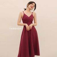 TANSSHOP​ -​ Red Wine Chiffons Dress #D847