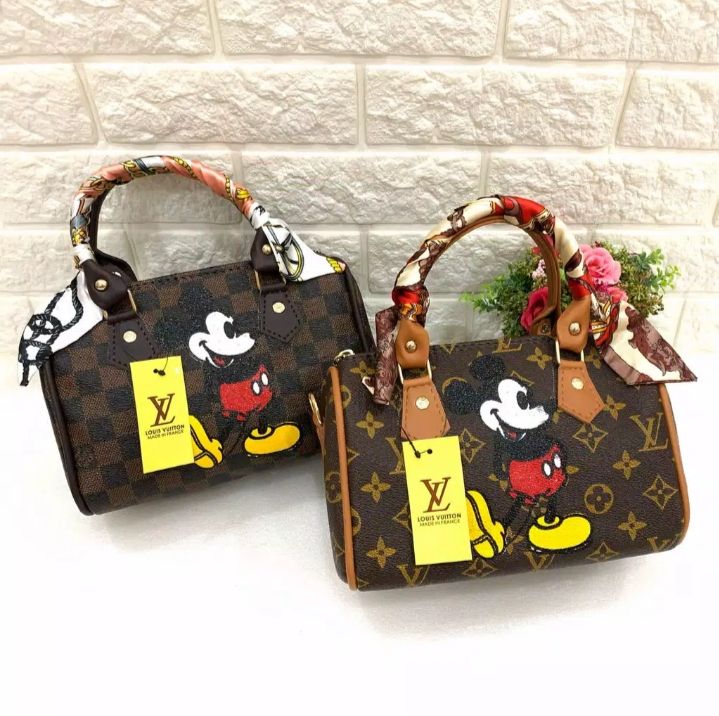 TAS LV SERUT MICKEY MOUSSE MURAH & TERBARU/TAS TERBARU/TAS TOTE/TAS  SLEMPANG/FASHIN WANITA/TAS WAISTH BAG/TAS TENTENG TAS JINJING/