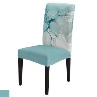 Marble Texture Green Dining Chair Cover 4/6/8PCS Spandex Elastic Chair Slipcover Case for Wedding Hotel Banquet Dining Room Sofa Covers  Slips