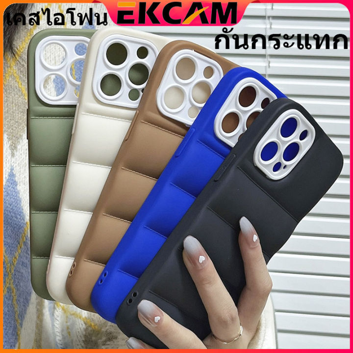 ekcam-เคสไอโฟน-กันกระแทก-กรณีปักเป้าซิลิคอนกันกระแทก-เคสโทรศัพท์สำหรับ-for-14-13-12-11-pro-promax-xsmax-x-xs-xr-7-8-plus-7-8-luxury-down-jacket-smart-phone-case-น่ารัก