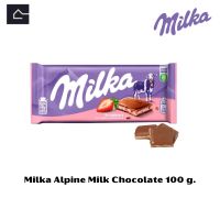 Milka Strawberry  มิลก้า รสสตอร์เบอร์รรี่ ขนาด 100 กรัม(g.)BBE:03/01/2024