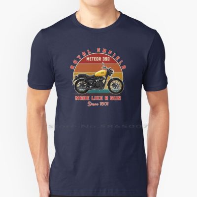 Designer Apparel And Accessories Of Re Meteor 350 T Shirt 100 Cotton Meteor 350 Classic 500 Royal Enfield Motorcycle Logo