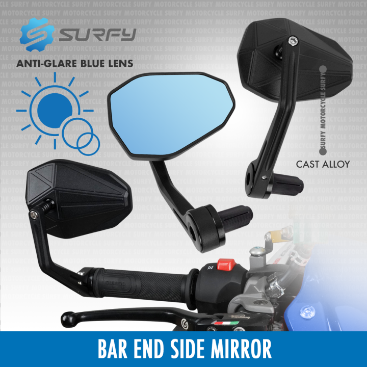 Diamond Bar End Side Mirror Longer Handlebar Inserts Stable Installation Walang Grado Cast Alloy