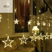 SKJK 2.5M Romantic Decoration Wedding Party Christmas Holiday Lighting Strip Fairy Light LED Lights LED Curtain String